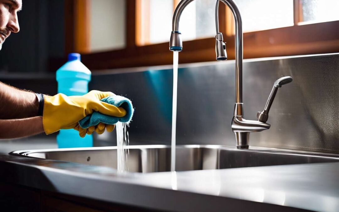Comment nettoyer les traces d'eau sur un évier : astuces de plombier