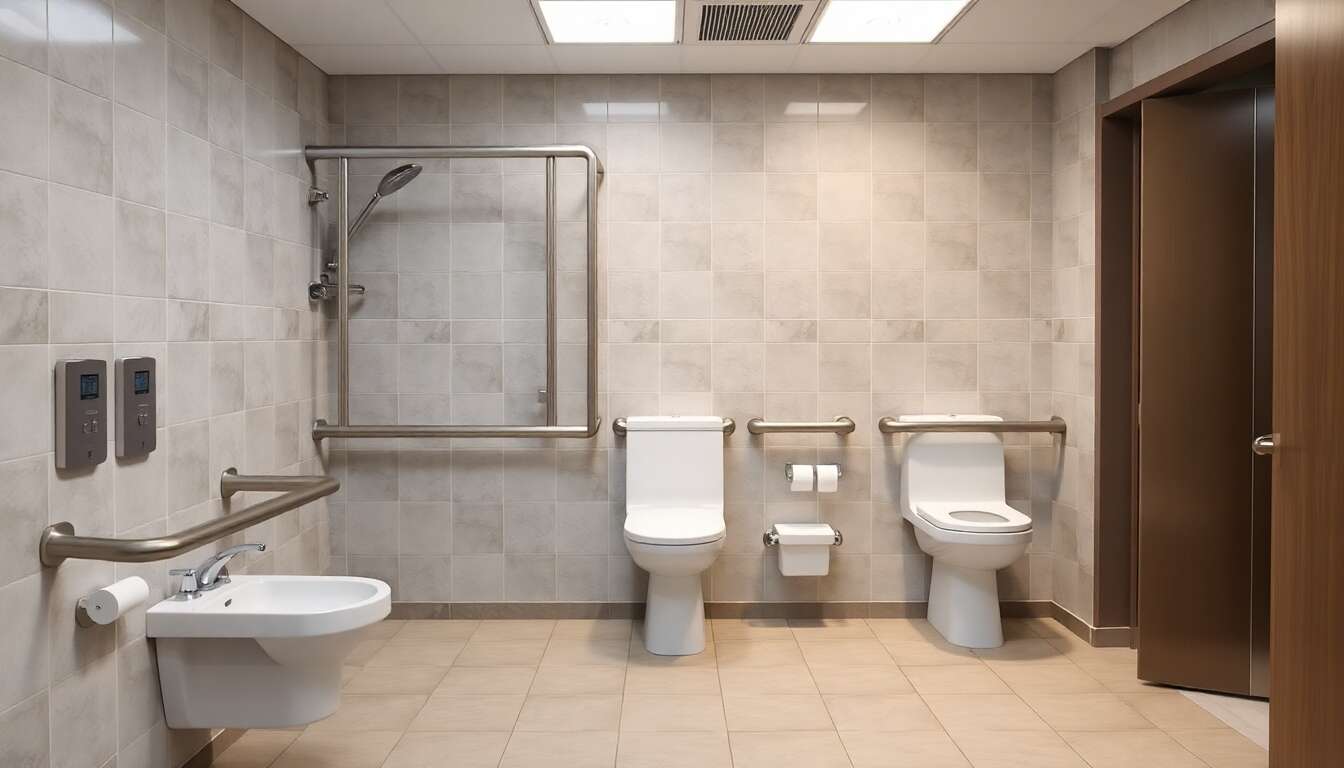 Aménagement des toilettes accessibles Aménagement des toilettes accessibles