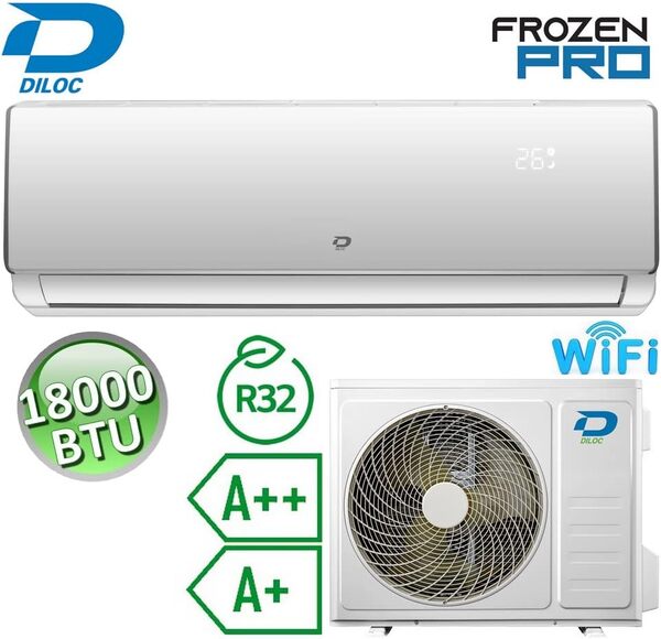 naicon - 3s climatiseur climatisation diloc pro 5.0 kw 18000 btu wifi compresseur sharp [Classe énergétique A++]