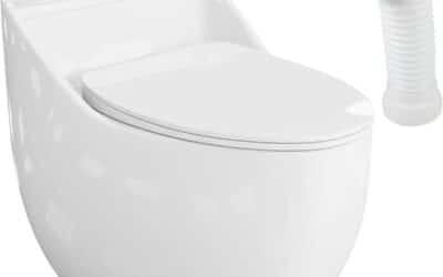 Test du WC Lavita rectangulaire blanc