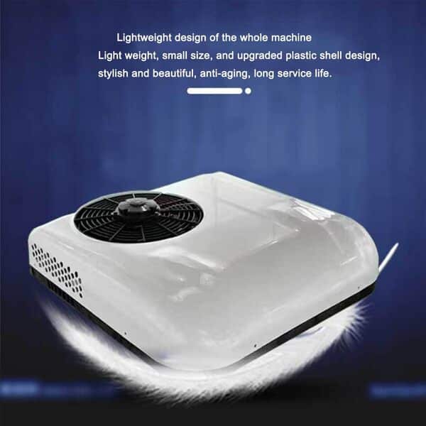 DC RV Climatiseur, Climatiseur Aérien pour Véhicule, Climatiseur Intelligent à Onduleur Tout-en-un, Adapté aux Camping-Cars, Camions, Excavatrices, 12V White