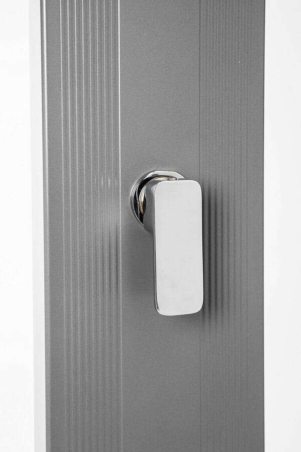 Steinbach Douche Solaire Slim Line Deluxe - 049046 - Douche de Jardin argentรฉe avec rรฉservoir en Aluminium de 24 L et pommeau de Douche Auto-dรฉtartrant - 2,25 m de Haut