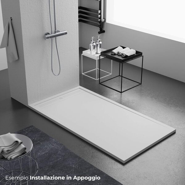 Maier - Oasis - Receveur de douche en pierre, blanc, diffรฉrentes mesures 90 x 200 cm