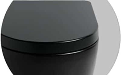 Test du wc suspendu sans bords File 2.0 noir mat
