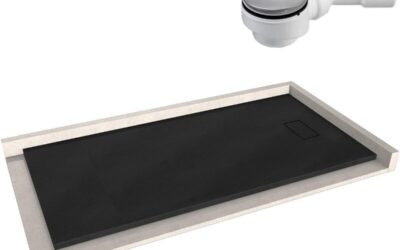 Test receveur de douche Bernstein GT noir effet pierre antidérapant