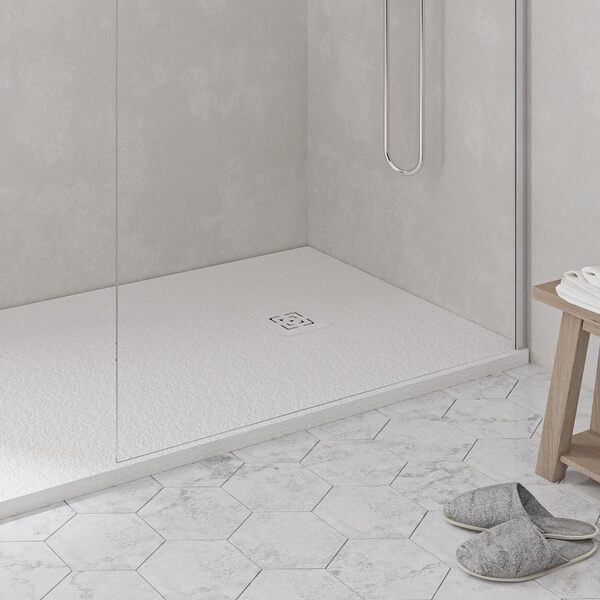KOES - Receveur de douche en résine modèle NILO – 100x200 – Blanc RAL 9003