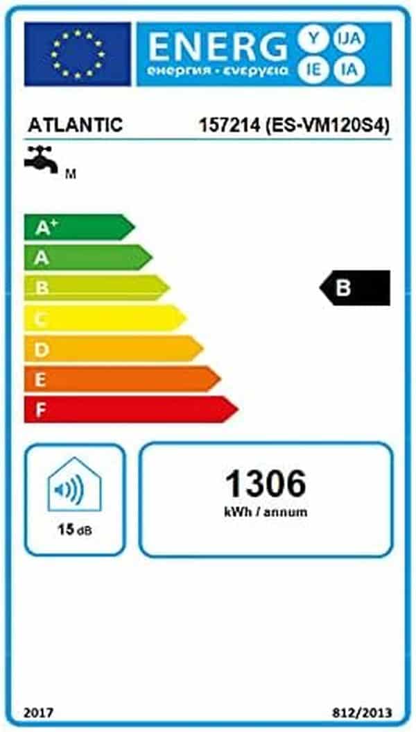 Chauffe-eau ATLANTIC vertical mural LINÉO Connecté blanc 120L [Classe énergétique B]