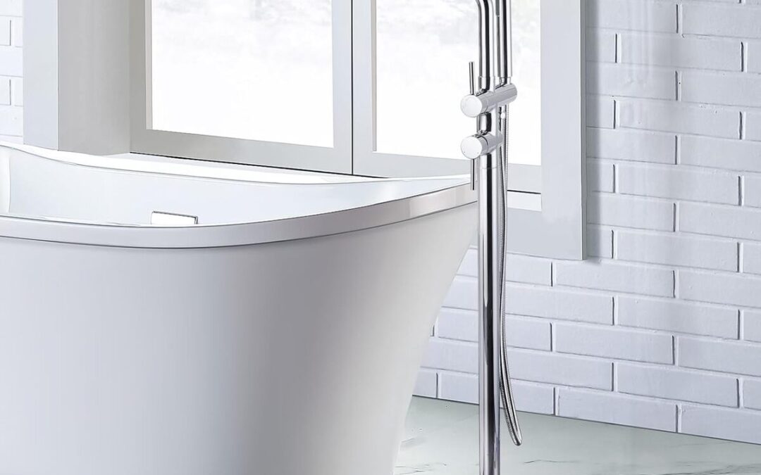 Test du robinet ARCORA 360° sur pied : baignoire et douchette chromées