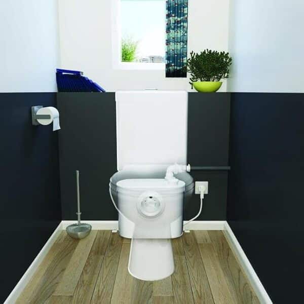 SFA - Sanibroyeur Silencieux (46 dB) Up - Broyeur WC à Placer Derrière un WC - Installation Discrète - Maintenance Facilitée - 33,9 x 22,2 x 29 cm - 400W - Made in France