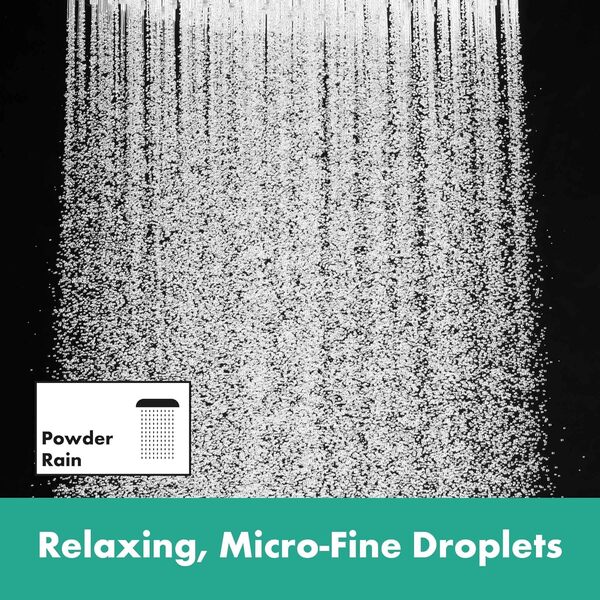 hansgrohe Rainfinity - Colonne de douche avec mitigeur thermostatique, douche pluie 360 mm avec robinet, douchette (3 jets), support, flexible, barre et douche de tête ronde 1 jet, Chromé, 26853000