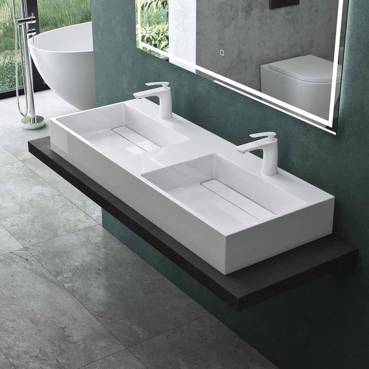 Test du double lavabo suspendu Mai & Mai Col12-1200-2 : élégance et fonctionnalité