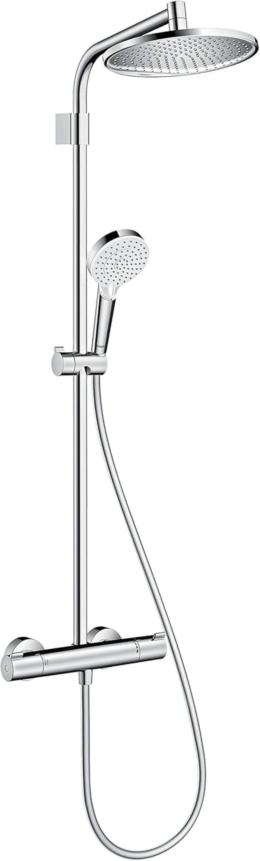 Test : hansgrohe Crometta S - colonne de douche avec mitigeur thermostatique et douche pluie