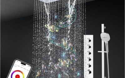 Test : système de douche thermostatique musical LED 64 couleurs
