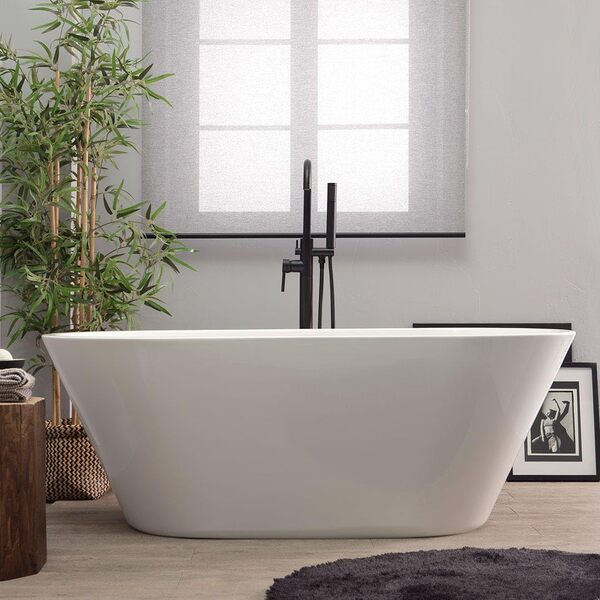 Kiamami Valentina Allegra Baignoire autoportante Ovale 150 cm en Acrylique