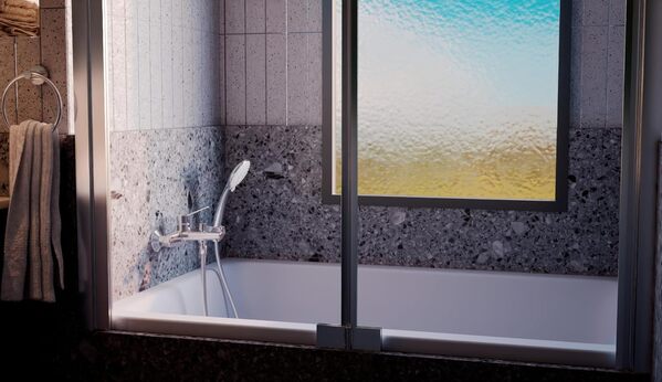 Jacob Delafon - Pack Baignoire Bain-Douche CAPSULE + Vidage - Pieds Rรฉglables Quick Clip - Gain de Place - Surface Antibactรฉrienne - Fabrication Franรงaise - 120 x 80 cm - Acrylique, Blanc - E6D222-00