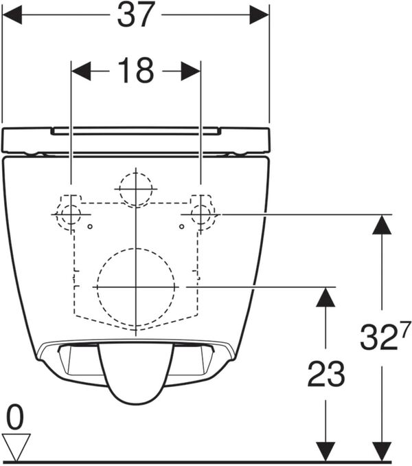 Combipack Geberit One WC-suspendu et abattant WC blanc, Kera Tect