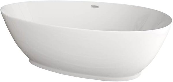 HOME DELUXE - Baignoire à poser - DELIA, Blanc - Dimensions : environ 180 x 90 x 58 cm - Volume de remplissage : 270 litres, avec protection anti-débordement, siphon et fermeture I Spa, pour 2