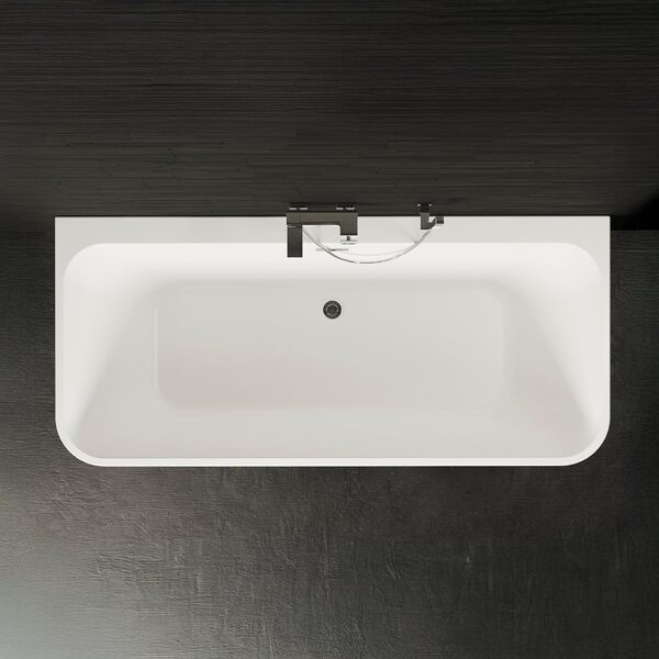 Baignoire Ilot Mint 160 blanche 160 x75 x57 cm, by SPALINA