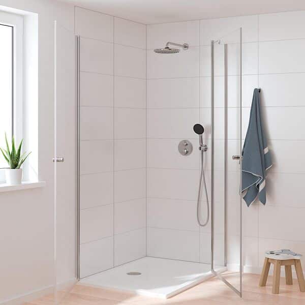 GROHE Precision Thermostatique Ensemble de Douche Encastré 2 sorties (Douche de Tête Vitalio Start 250, Pommeau de Douche Vitalio Start 110 2 jets, Support Mural et Flexible 1, 5 m), Chromé, 34883000