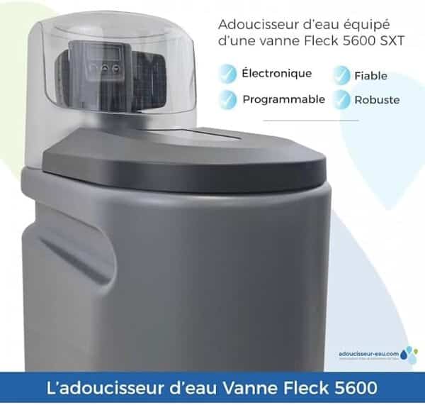 Adoucisseur d'eau 30l Fleck 5600 Sxt Complet avec Accessoires