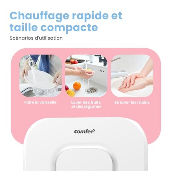 Découvrez pourquoi le chauffe-eau Comfee D15-20VEU(W) est l'option idéale pour les petites familles grâce à son design compact et ses fonctionnalités pratiques.
