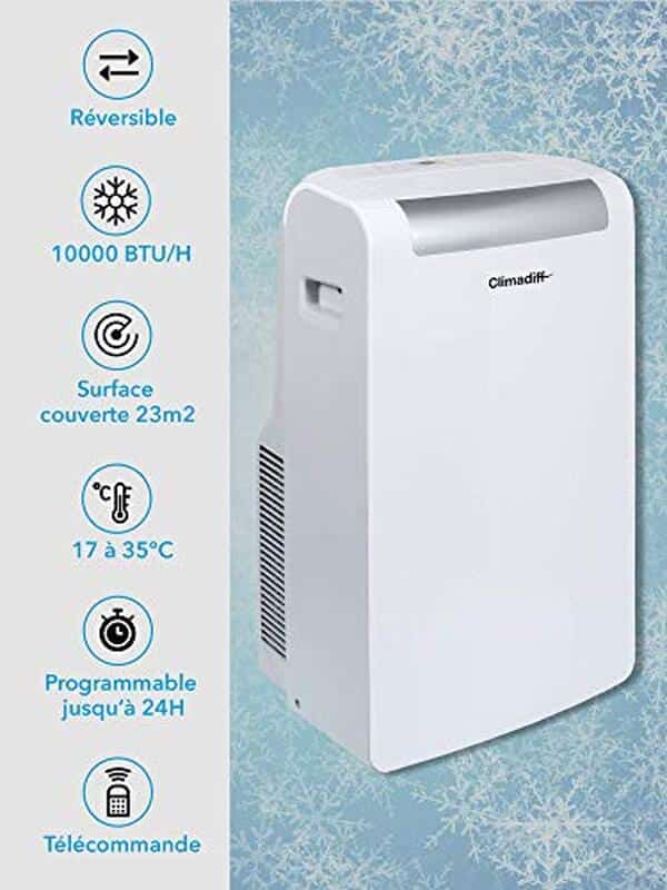 Découvrez l'efficacité du climatiseur réversible Climadiff CLIMA12KR1-4 : un appareil connecté, polyvalent et performant, idéal pour toutes les saisons.