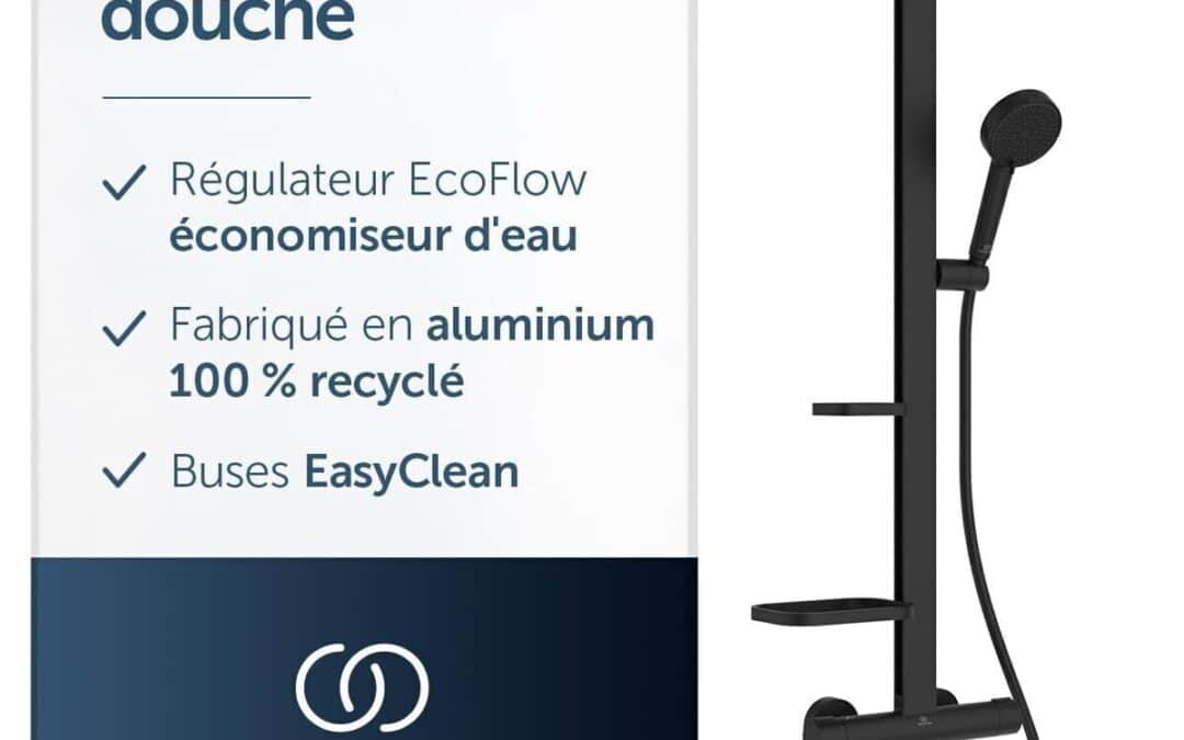 Test de la colonne de douche Ideal Standard Ceratherm Alu+ en aluminium recyclé noir mat