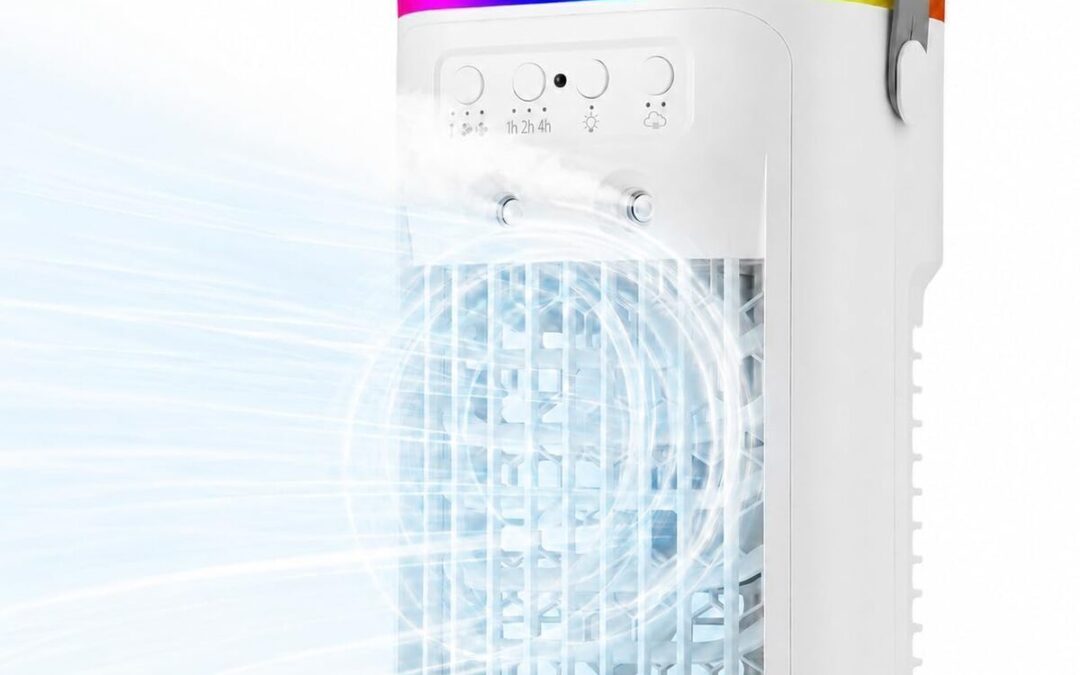 Test du climatiseur mobile : mini rafraîchisseur d'air silencieux avec télécommande