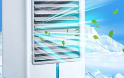 Test du climatiseur mobile silencieux noir/blanc, mini ventilateur multi-vitesses