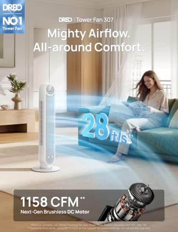 Découvrez notre test détaillé du ventilateur colonne Dreo Nomad One : puissance impressionnante, fonctionnement silencieux et design élégant pour votre maison.