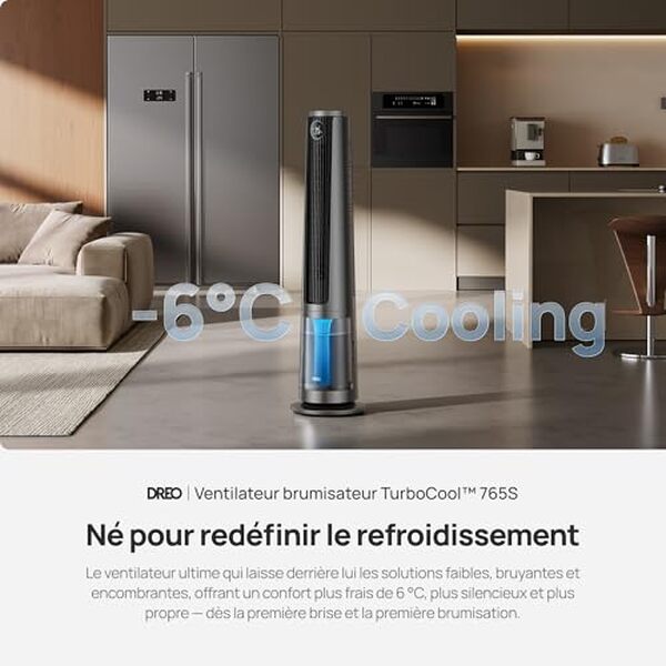 Découvrez notre test complet du ventilateur brumisateur DREO TurboCool 765S : performances, silence, efficacité et prix. Avis détaillé et comparatif.