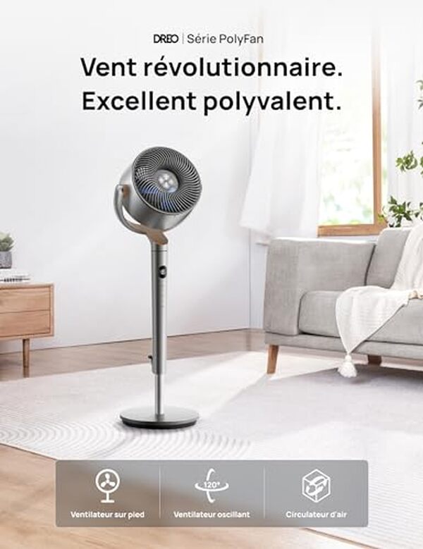Découvrez notre test complet du ventilateur Dreo PolyFan 502 : performances, niveau sonore et rapport qualité-prix. Un appareil silencieux et puissant pour votre confort.