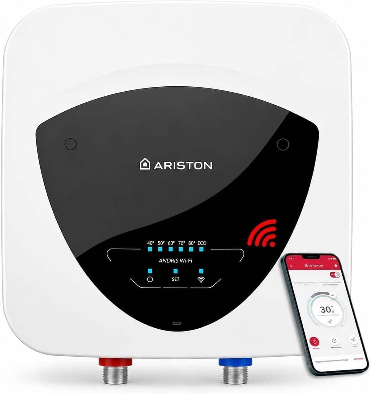 Test : chauffe-eau Ariston Andris Elite Wifi 15L, économies garanties