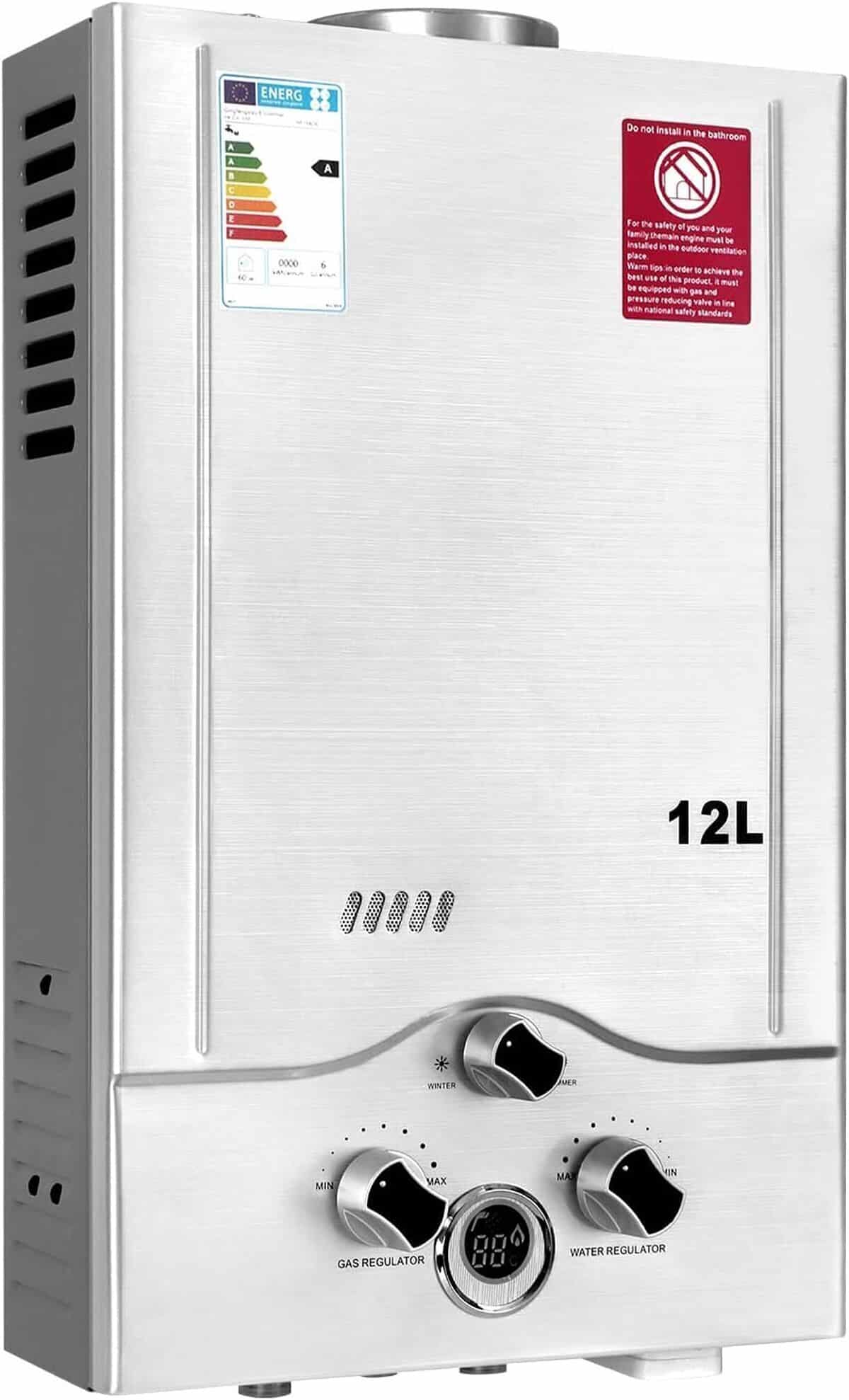 Test chauffe-eau gaz 12LPM : performance et faible pression
