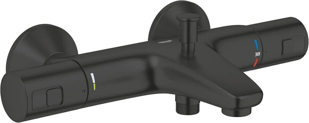 Test du mitigeur thermostatique mural Grohe Precision Start noir mat