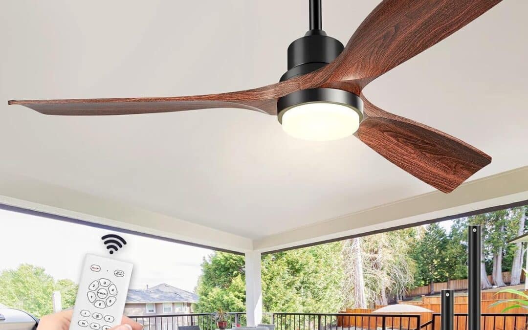 Test du ventilateur plafond 132cm bois avec lumière et télécommande