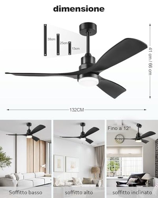 Découvrez notre test détaillé du ventilateur plafond bois 132 cm 3 pales noir avec lumière et télécommande : performances, design et avis client.
