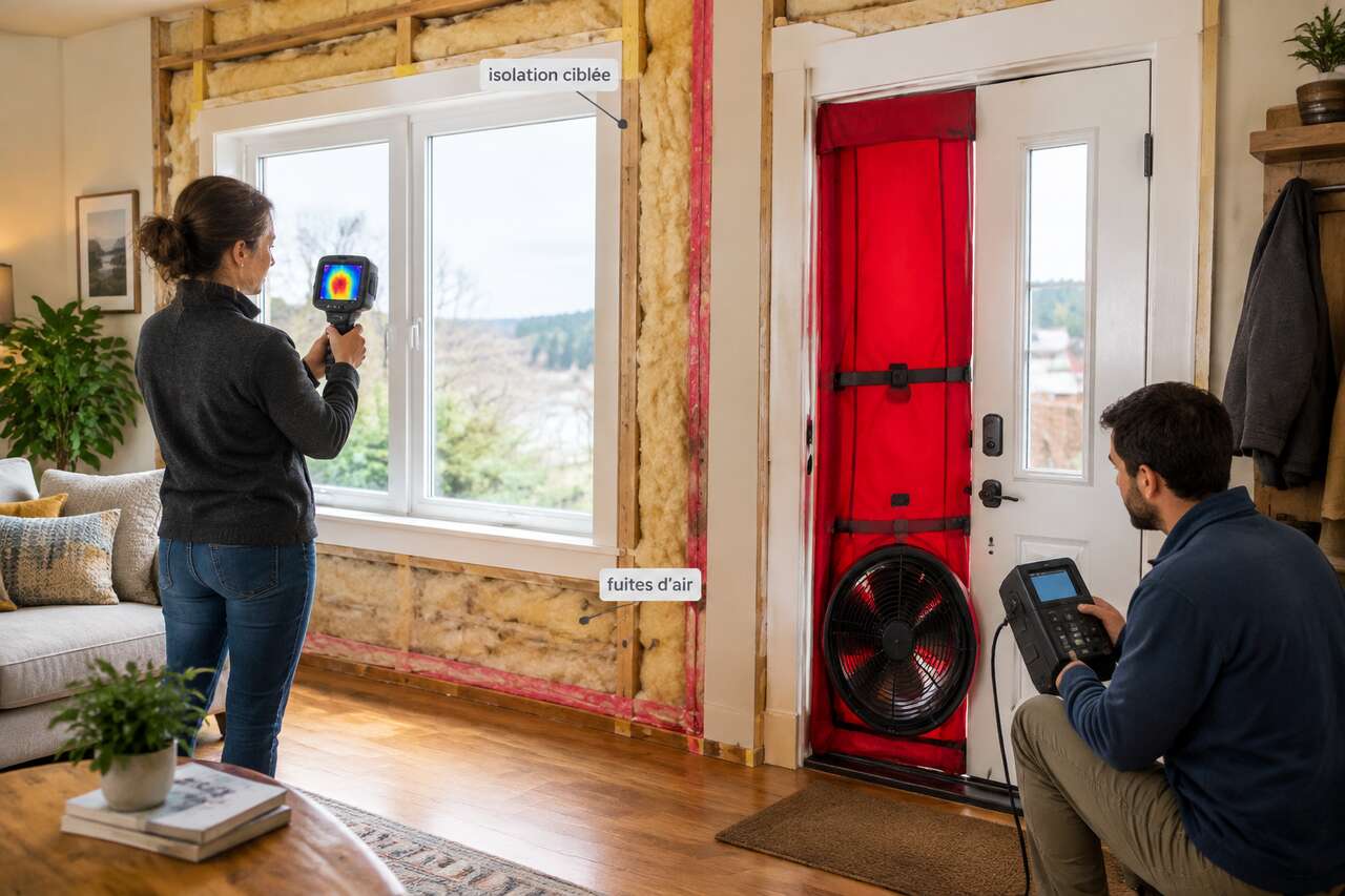 Réduire le besoin de chaleur: isolation ciblée et chasse aux fuites d’air Réduire le besoin de chaleur: isolation ciblée et chasse aux fuites d’air
