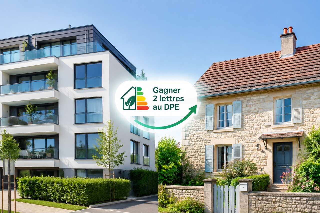 Gagner 2 lettres au dpe: scénarios de travaux réalistes selon le type de logement Gagner 2 lettres au dpe: scénarios de travaux réalistes selon le type de logement