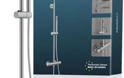 Test du système de douche Schütte Aquaduct 60044 avec thermostat et effet pluie