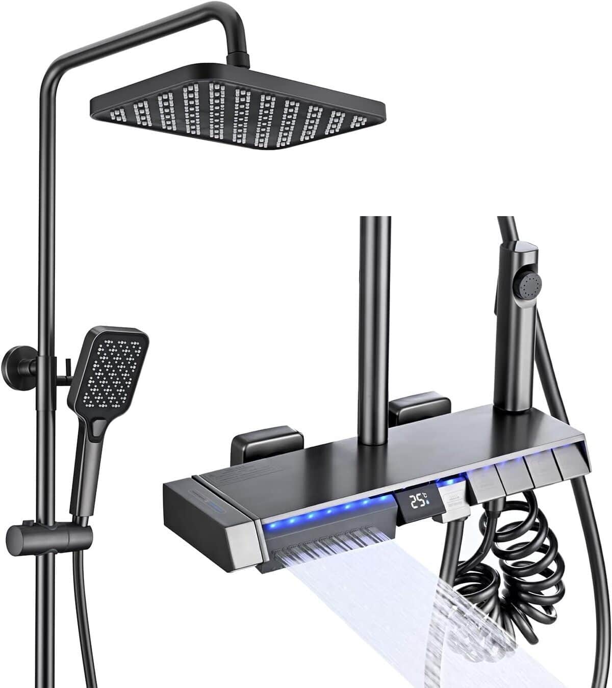 Test : colonne de douche thermostatique 5 fonctions avec affichage LED