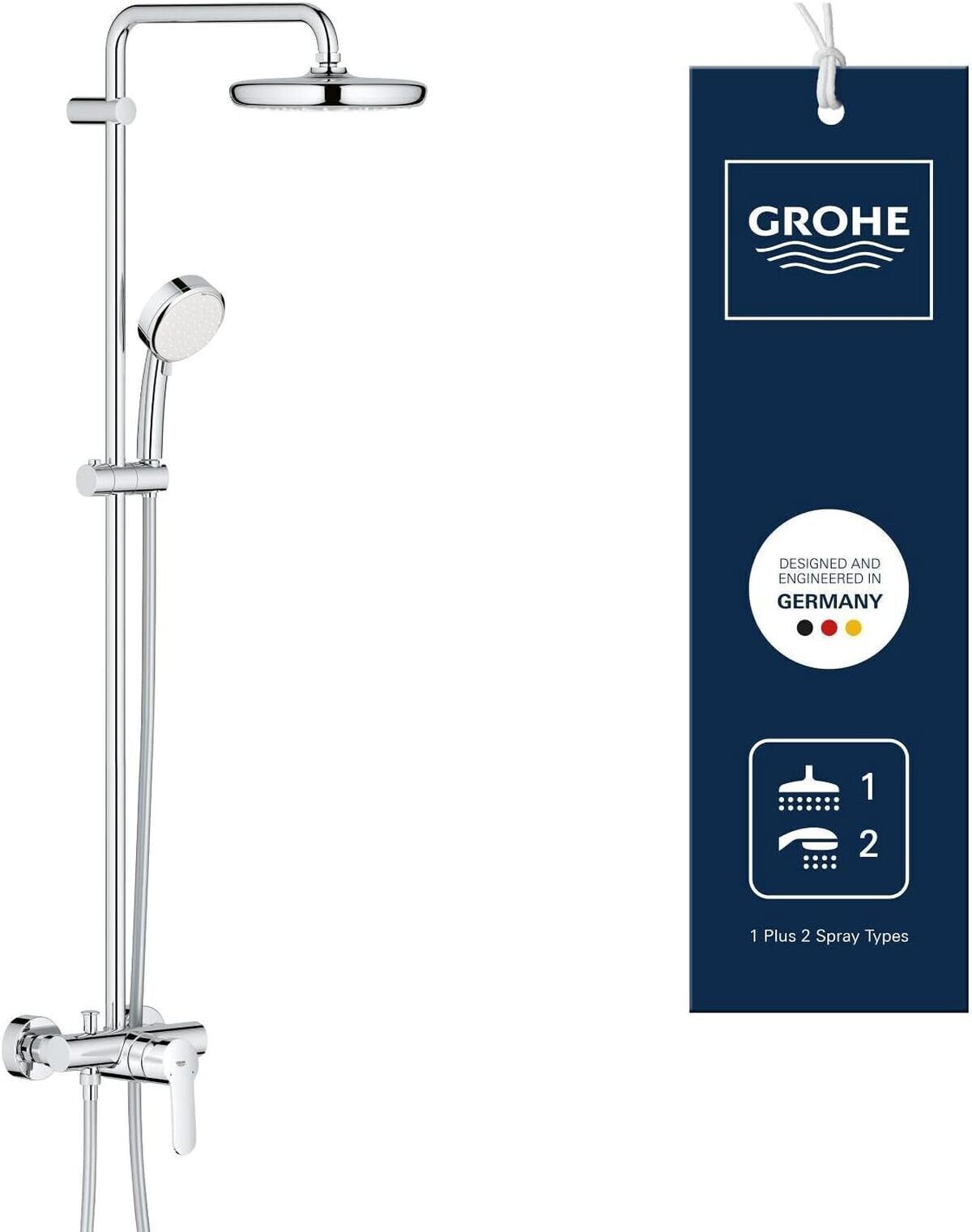 Test de la colonne de douche Grohe Tempesta Systems 210 en chrome