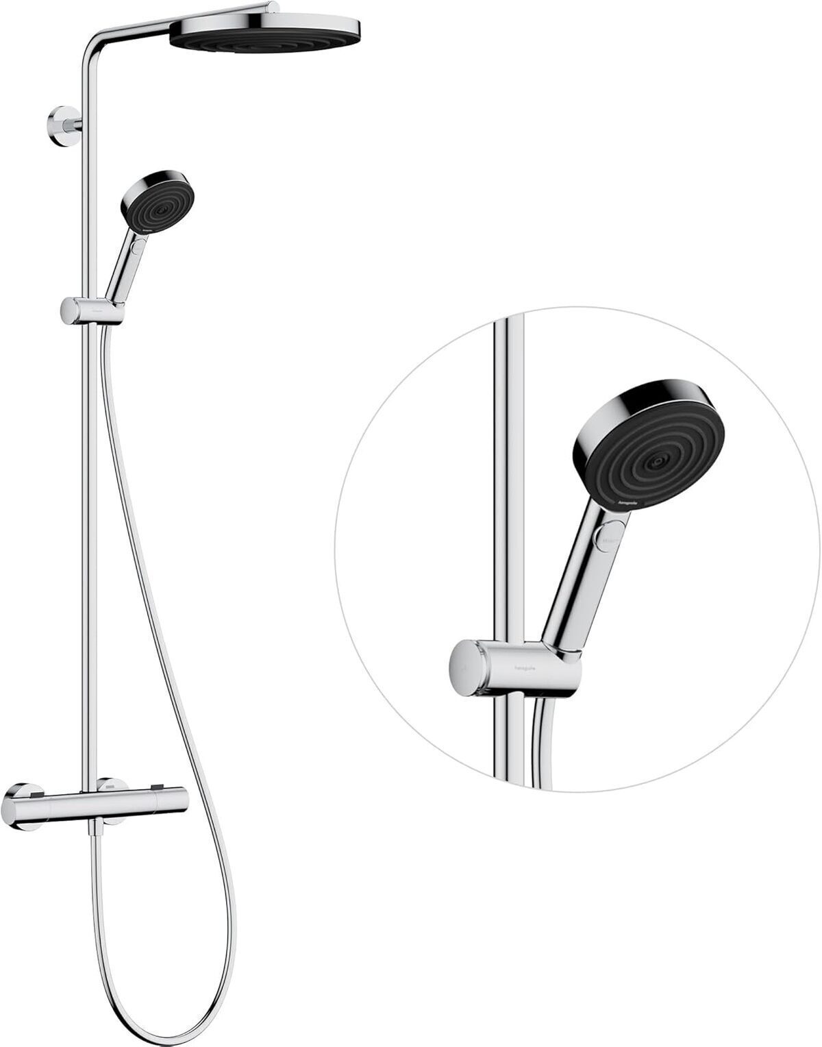 Test de la colonne de douche Hansgrohe Pulsify S Puro EcoSmart chromée