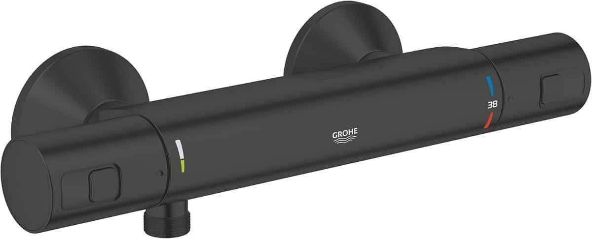 Test du mitigeur thermostatique Grohe Precision Start noir mat