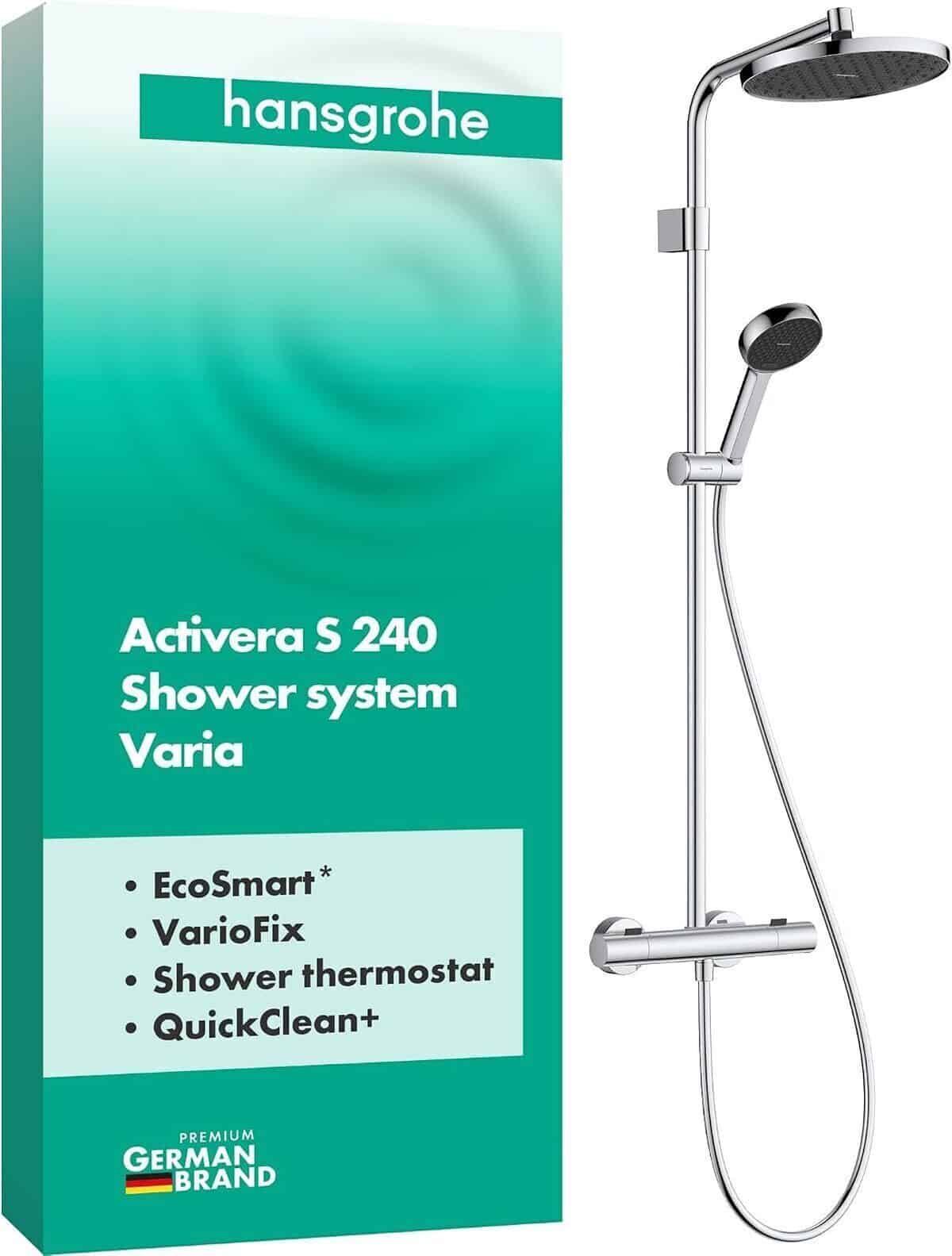 Test du système de douche Hansgrohe Activera S 28078000 : ecoSmart et effet pluie